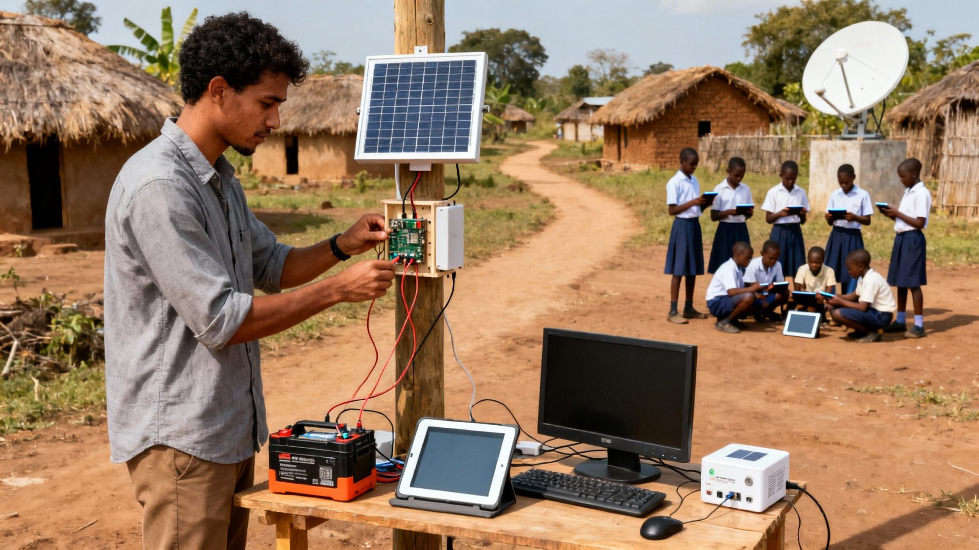 Solar-powered distance learning: DIY and budget solutions for off-grid online education in developing regions